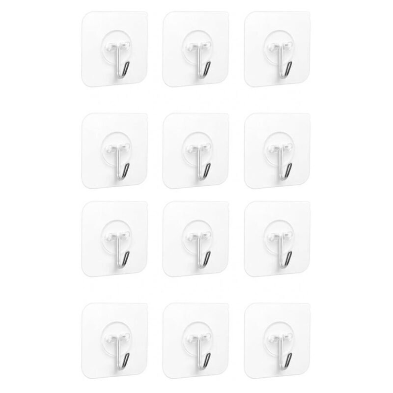 GripTight Adhesive Wall Hooks (12-Pack)