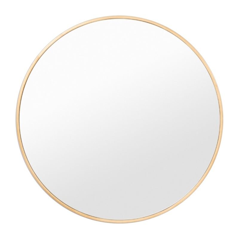 LunaCrest Round Wall Mirror with Gold Frame