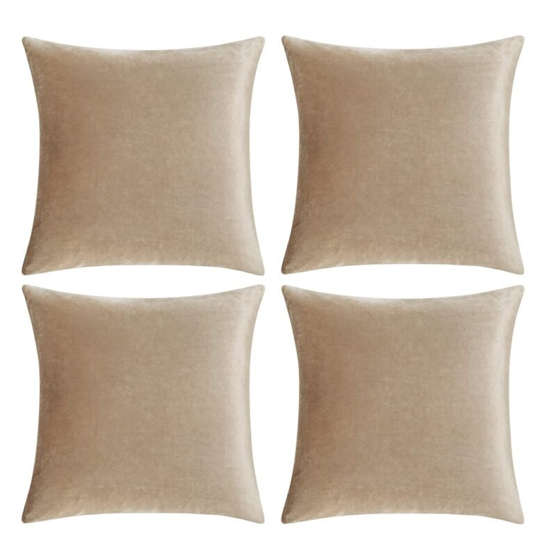 VelvetTouch Decorative Cushion Cover Set (4-Piece)